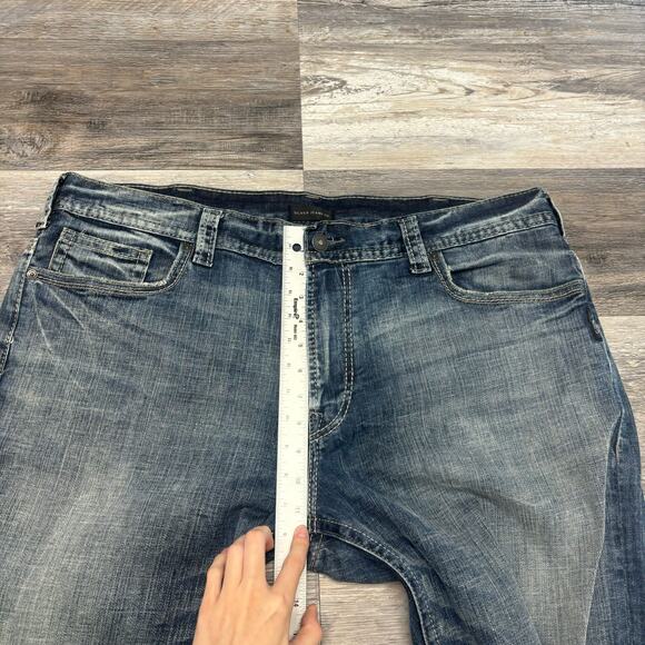 Vintage Silver Jeans Faded Blue Mens 40x30 Straight Stretch Mid Wash Denim Jeans - Picture 9 of 13